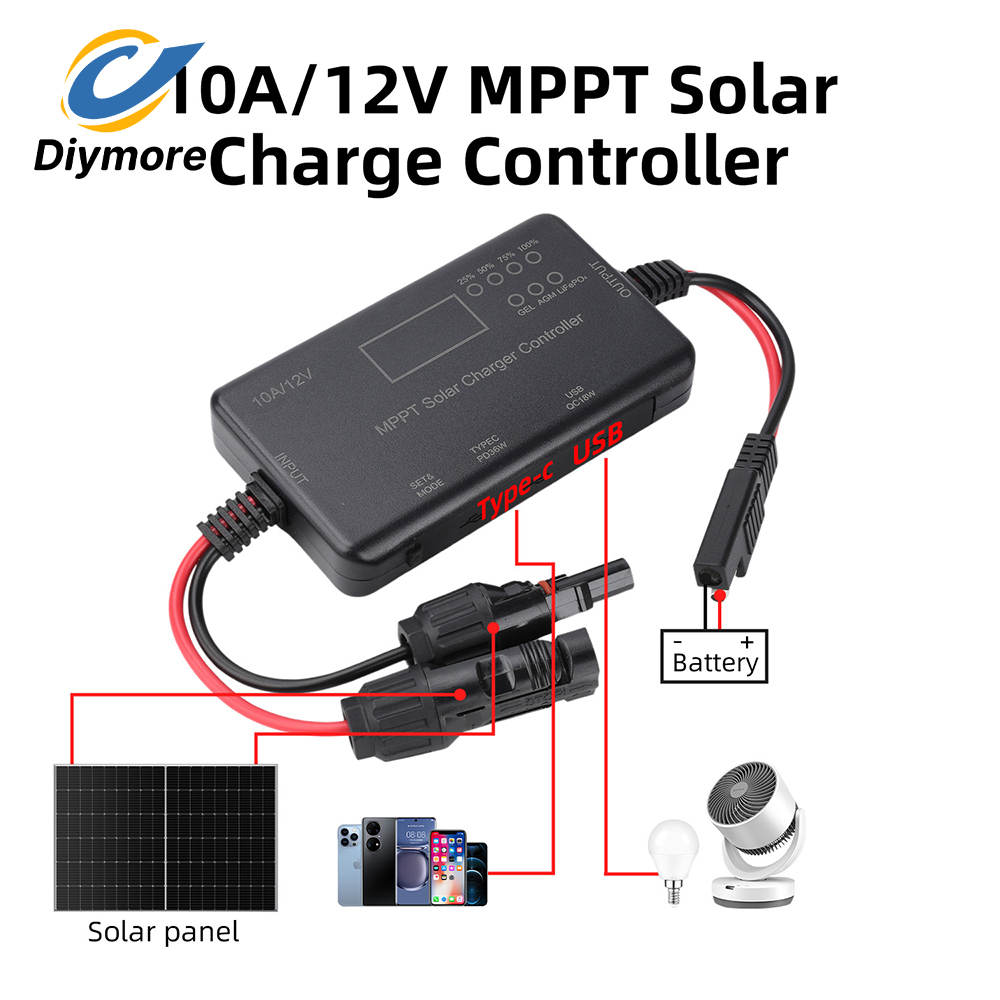 MPPT 태양광 충전 컨트롤러 12V 10A(납산 리튬 - Drone Solar Charger 리뷰 및 가격