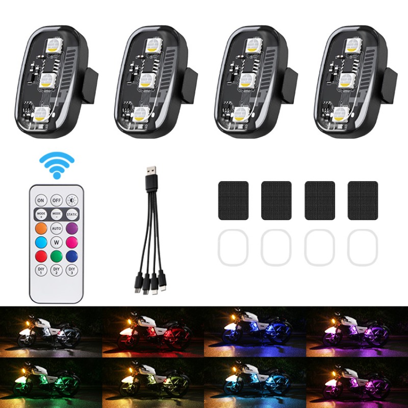 드론 오토바이 RGB LED 스트로브 라이트, 리모컨  - Drone Strobe Light 리뷰 및 가격